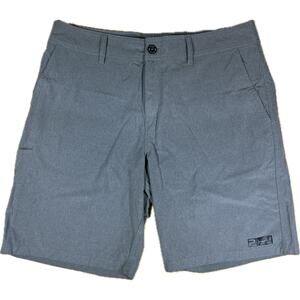 Pelagic Deep Sea Hybrid Fishing Shorts Gray Quick Dry Offshore Surf Swim Mens 36